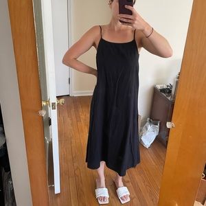Black Linen Summer Dress